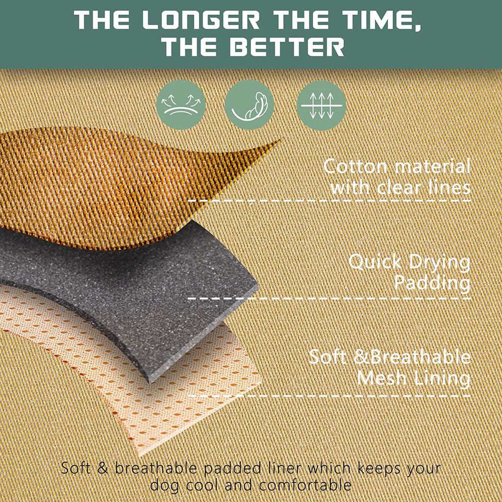 Tactical Dog Harness for Large Dogs No Pull, Famous TIK Tok No Pull, Fit Smart Reflective Pet Walking Harness for Training, Adjustable Dog Vest Harness with Handle Brown L