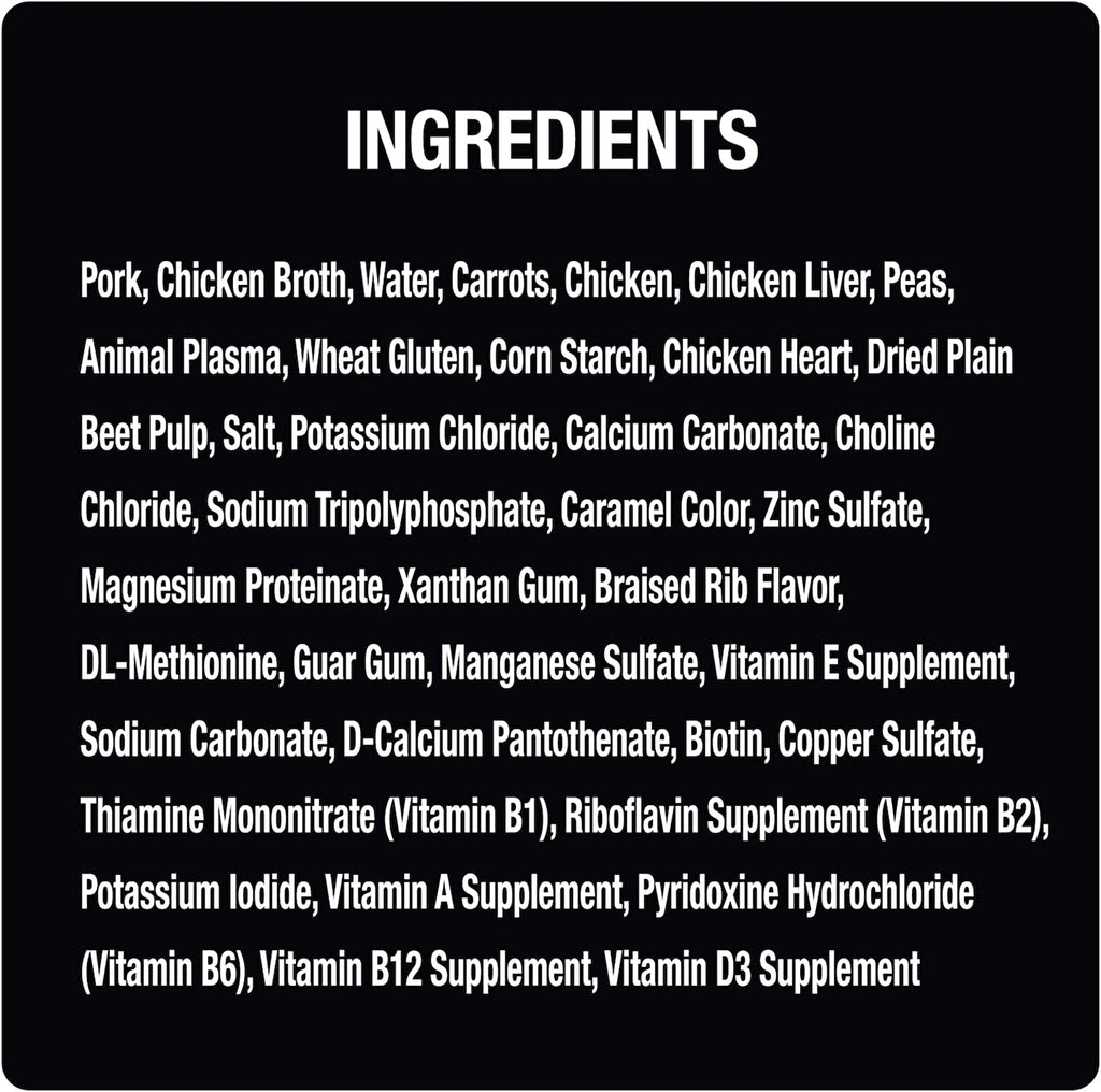 Home Delights Adult Soft Wet Dog Food Braised Rib Flavor with Carrots & Peas in Sauce, 3.5 Oz. Easy Peel Trays, Pack of 24