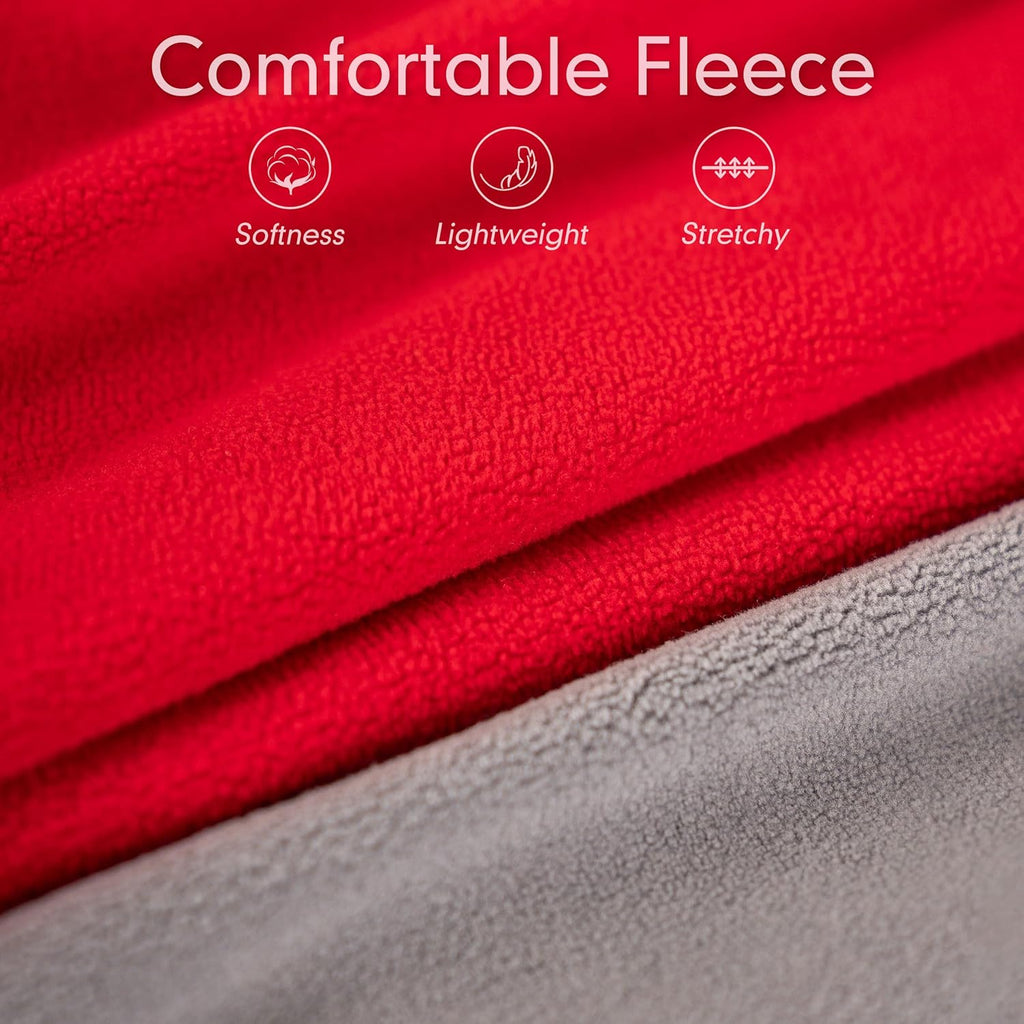 2 Pack Dog Sweater Sweatshirt Stretchy Fleece Vest Pullover Dog Jacket with Reflective Stripe Lightweight Pet Coats Sweaters for Small Dogs Grey & Red